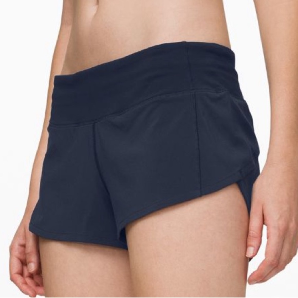 Lululemon Navy Blue speed up short 2.5